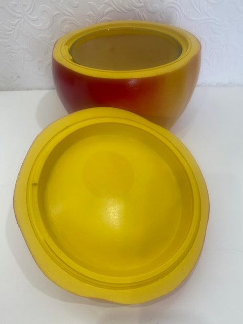 True vintage Apple Ice Bucket circa 1960's with glass insert Man Cave Home Bar