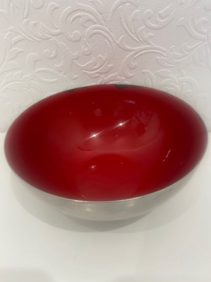 CatherineHolm Stainless red bowl  - FAB