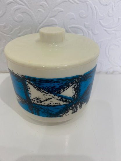 1950/60 Vintage Plastic Cylinder Container with Lid - mid century vibe