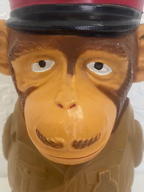 Vintage PG Monkey Sergeant Chimp Plastic Moneybox