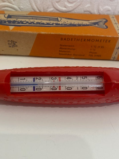 Vintage BADETHERMOMETER - FISH THERMO - GERMAN NOS