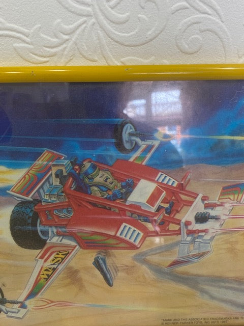 MASK Kenner-Parker Toys 1987 Set of 3 Framed Photos in distinctive 1987 yellow frames