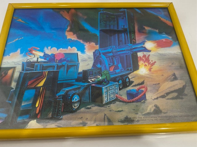 MASK Kenner-Parker Toys 1987 Set of 3 Framed Photos in distinctive 1987 yellow frames