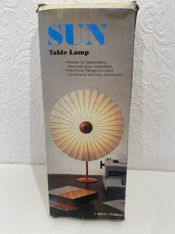 Electrical SUN Table Lamp Night Reading and Decor 80s
