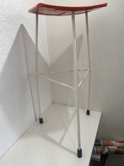 Dennis Lennon Stool 1950s - orange and white x