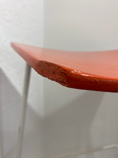 Dennis Lennon Stool 1950s - orange and white x