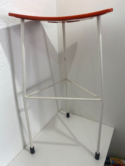 Dennis Lennon Stool 1950s - orange and white x