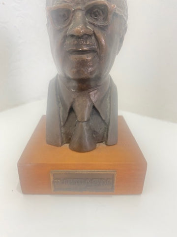 DR FORREST C SHAKLEE Bronze plaster Bust mounted on Wooden Plinth with Plaque