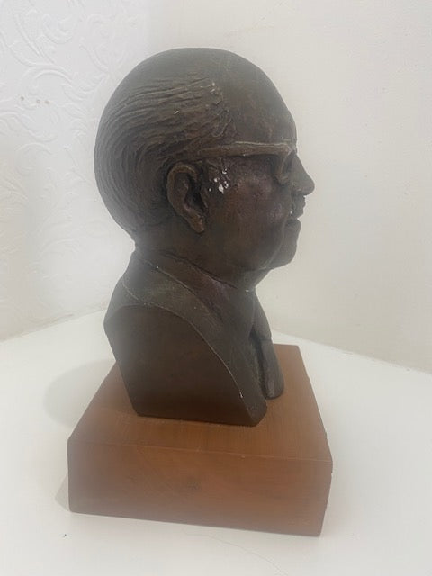 DR FORREST C SHAKLEE Bronze plaster Bust mounted on Wooden Plinth with Plaque