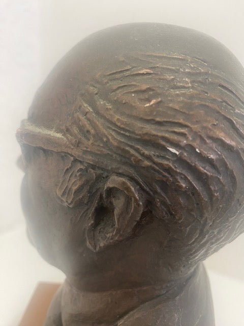 DR FORREST C SHAKLEE Bronze plaster Bust mounted on Wooden Plinth with Plaque