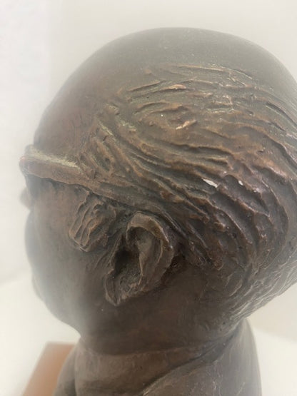 DR FORREST C SHAKLEE Bronze plaster Bust mounted on Wooden Plinth with Plaque