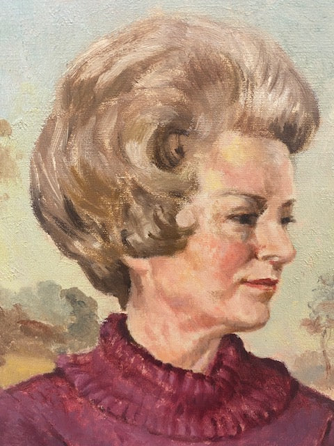 Oil painting: Woman on board