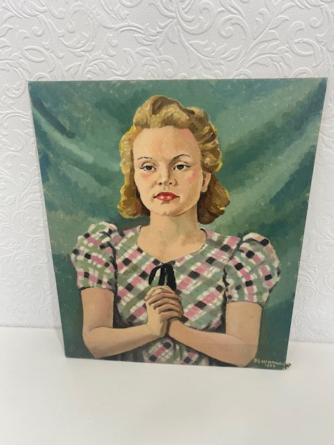 Girl oil on board 1939