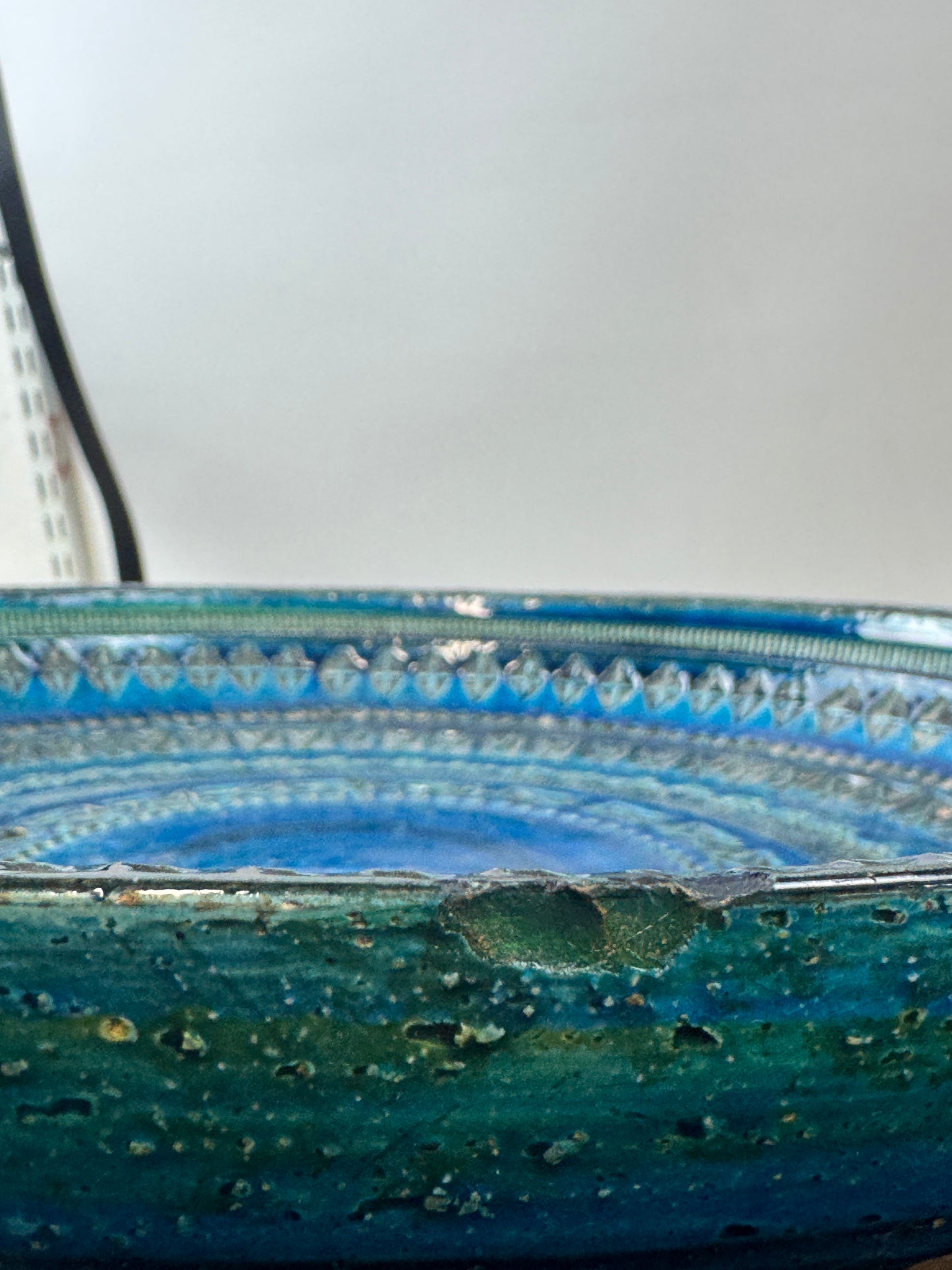 Bitossi Rimini Blue Ceramic Charger Plate by Aldo Londi | Italian Mid-Century Design