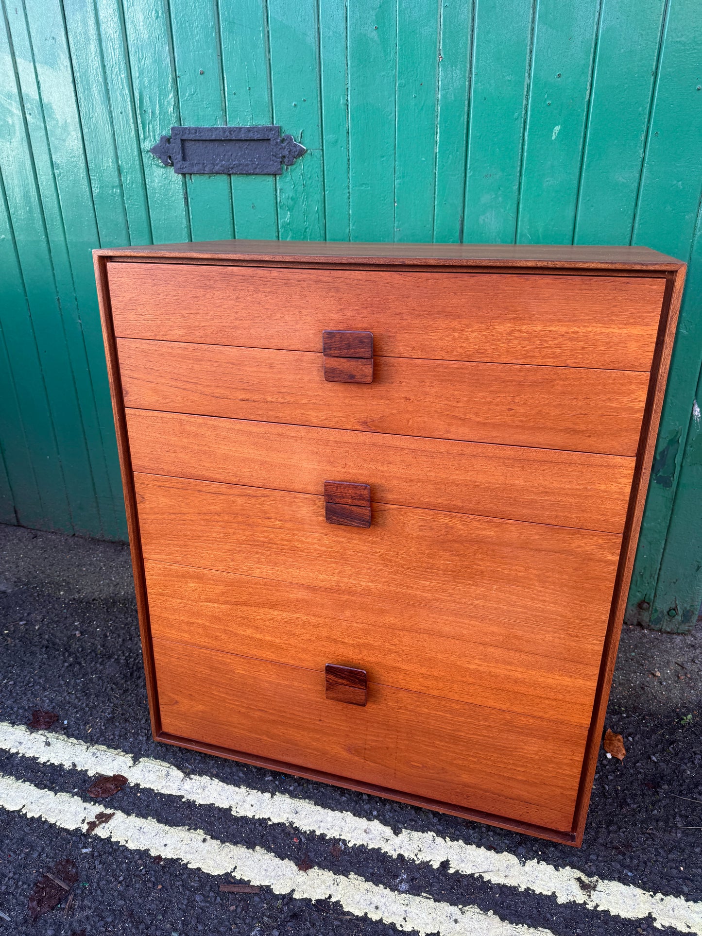 Vintage Danish Range Teak Chest of Drawers by Ib Kofod-Larsen for G Plan – 1960s Mid-Century Modern (HP)