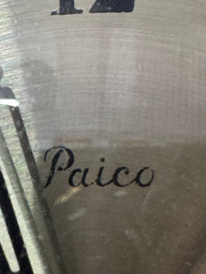 Vintage Mid-Century Modern Paico Sunburst Wall Clock – Teak & Brass Starburst Design, 1960s–1970s