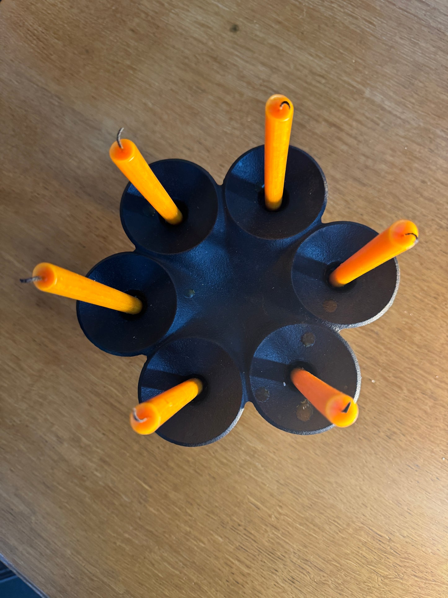 Christel & Christer Holmgren “Hornblower” Cast Iron Candle Holder – 1970s Danish Vintage Scandi Design