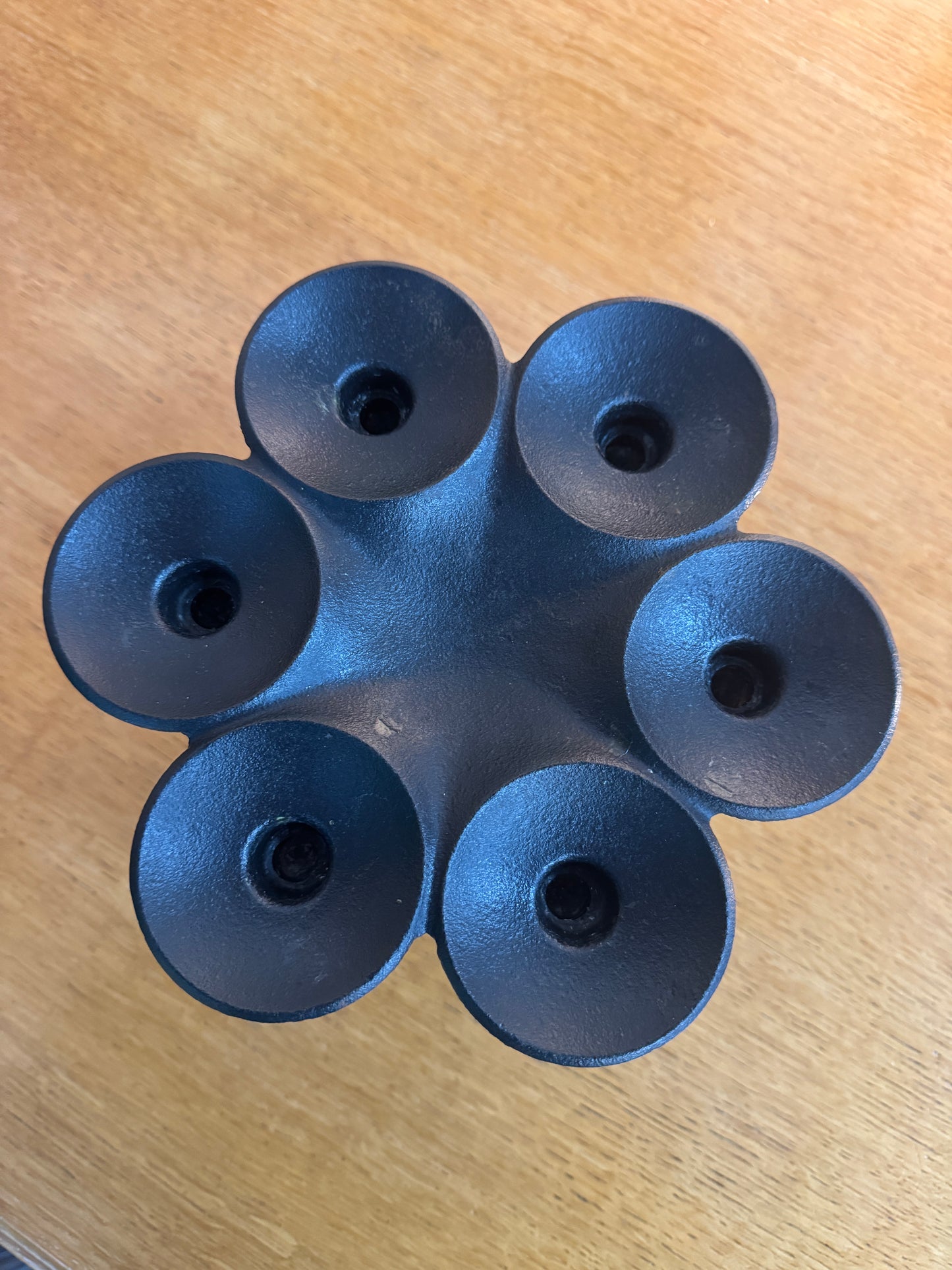 Christel & Christer Holmgren “Hornblower” Cast Iron Candle Holder – 1970s Danish Vintage Scandi Design