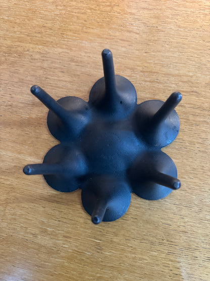 Christel & Christer Holmgren “Hornblower” Cast Iron Candle Holder – 1970s Danish Vintage Scandi Design