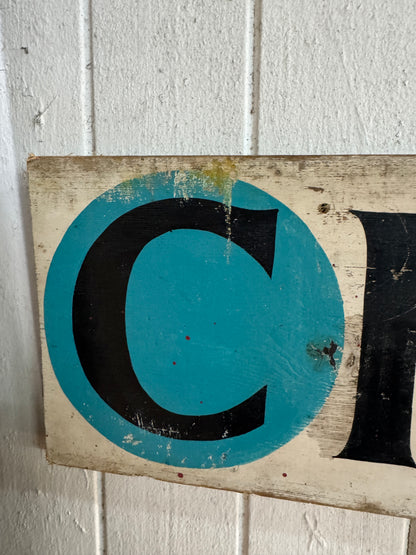 Vintage 1950s Champion Auto Stores Hand-Painted Wooden Sign – Automotive Advertising Memorabilia