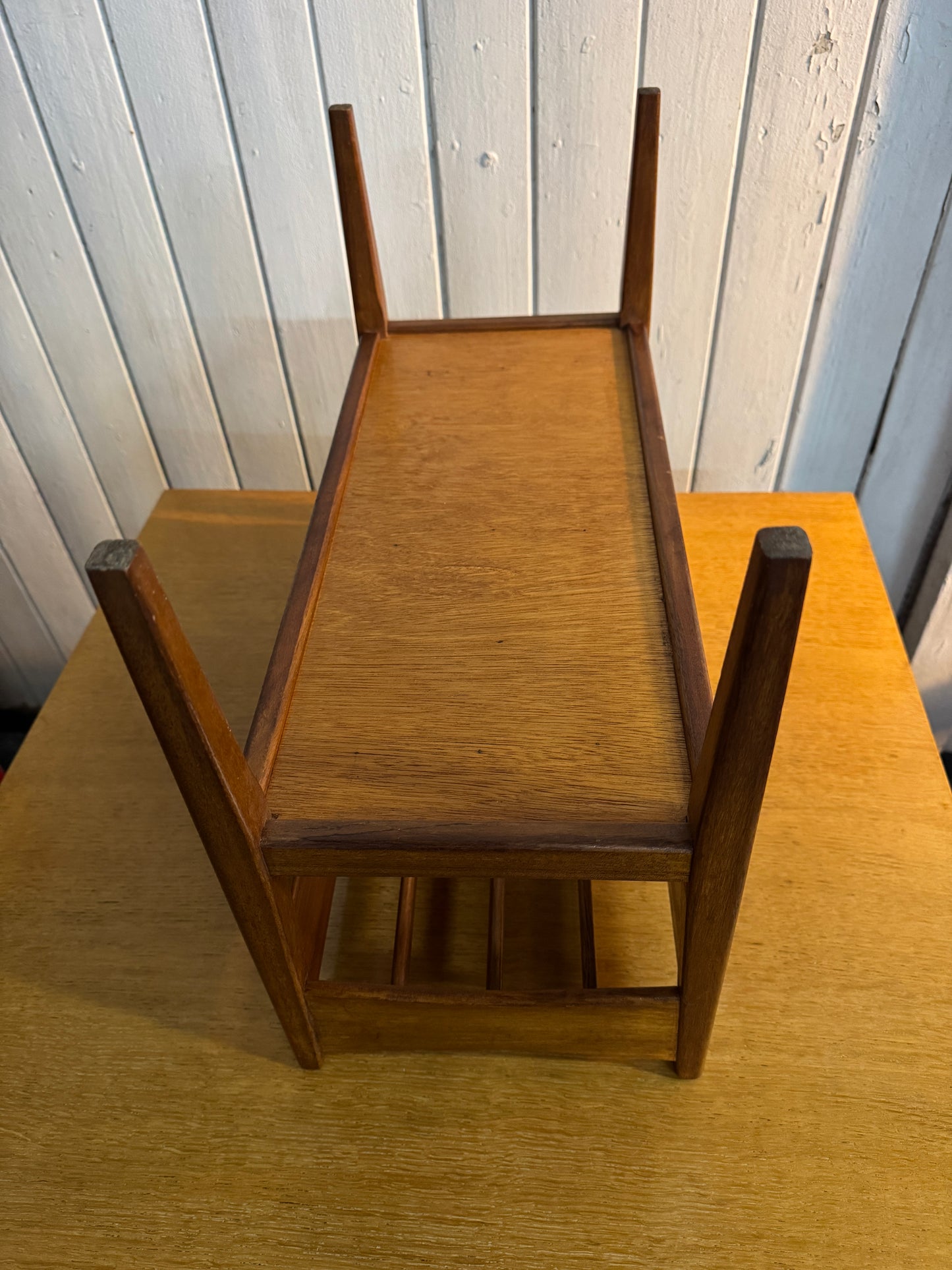 Mid-Century Danish Teak Magazine Rack – 1960s Scandinavian Modern Design