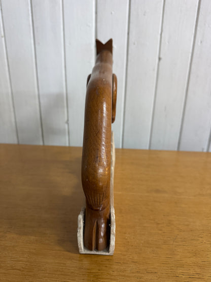 Vintage Flemish Wooden Rodent Models with Metal Eyes – 1960s Folk Art School Display Figures