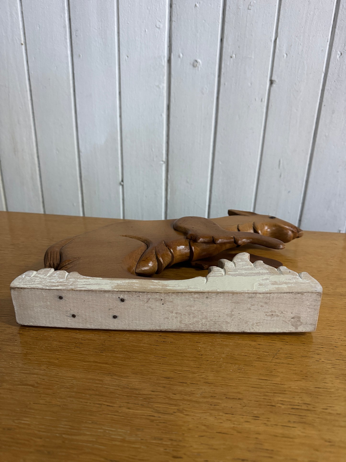 Vintage Flemish Wooden Rodent Models with Metal Eyes – 1960s Folk Art School Display Figures