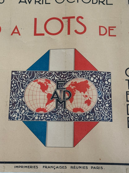 Original 1925 Art Deco Exhibition Poster – Exposition Internationale des Arts Décoratifs, Paris