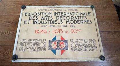 Original 1925 Art Deco Exhibition Poster – Exposition Internationale des Arts Décoratifs, Paris