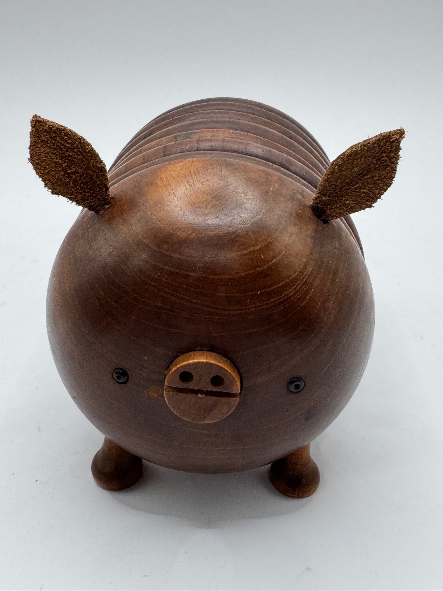 Rare Danish Teak Pig Coaster Set – Transforming Pig by Ernst Henriksen, Made in Denmark