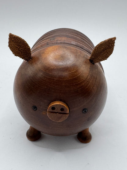 Rare Danish Teak Pig Coaster Set – Transforming Pig by Ernst Henriksen, Made in Denmark