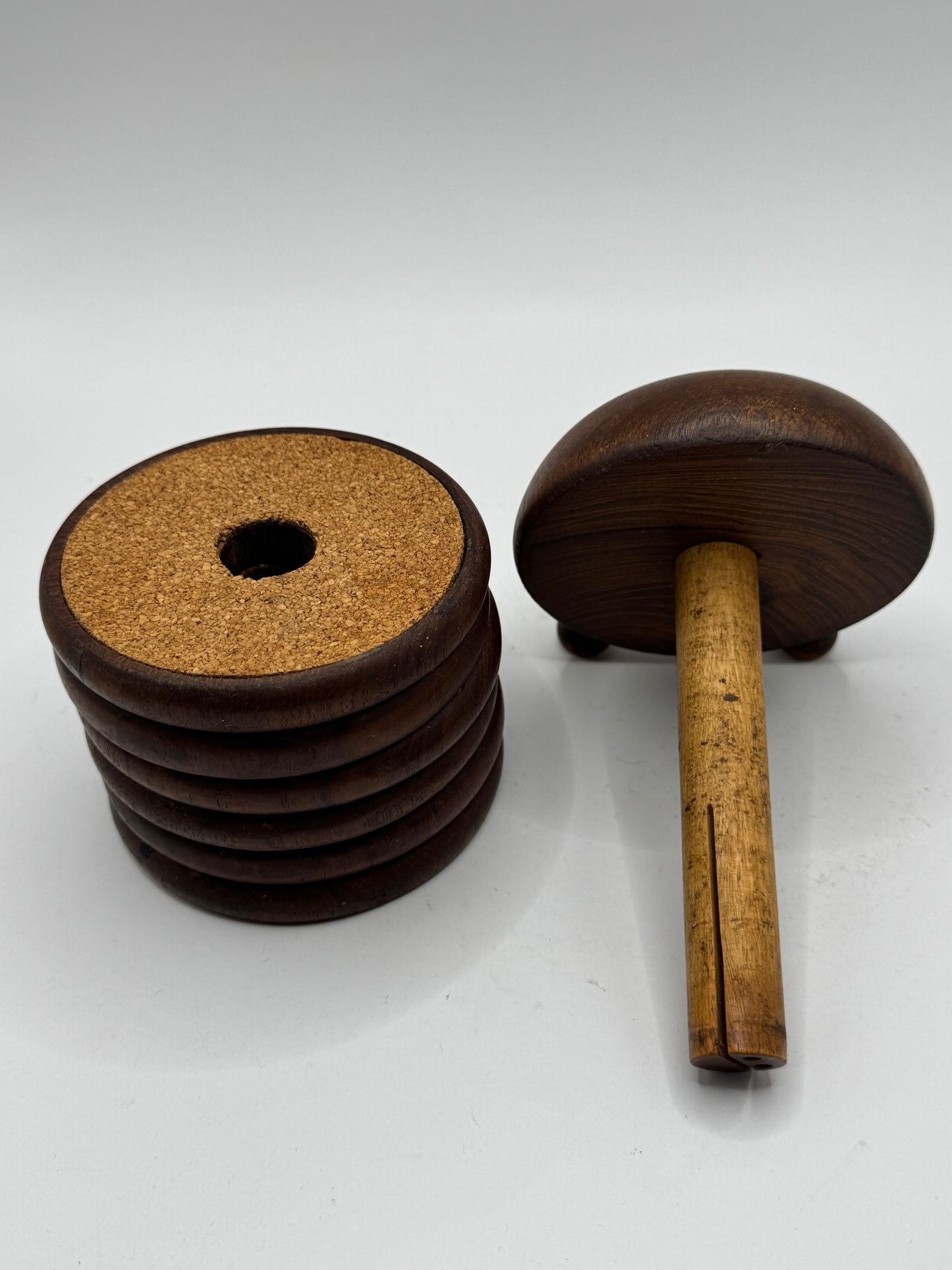 Rare Danish Teak Pig Coaster Set – Transforming Pig by Ernst Henriksen, Made in Denmark