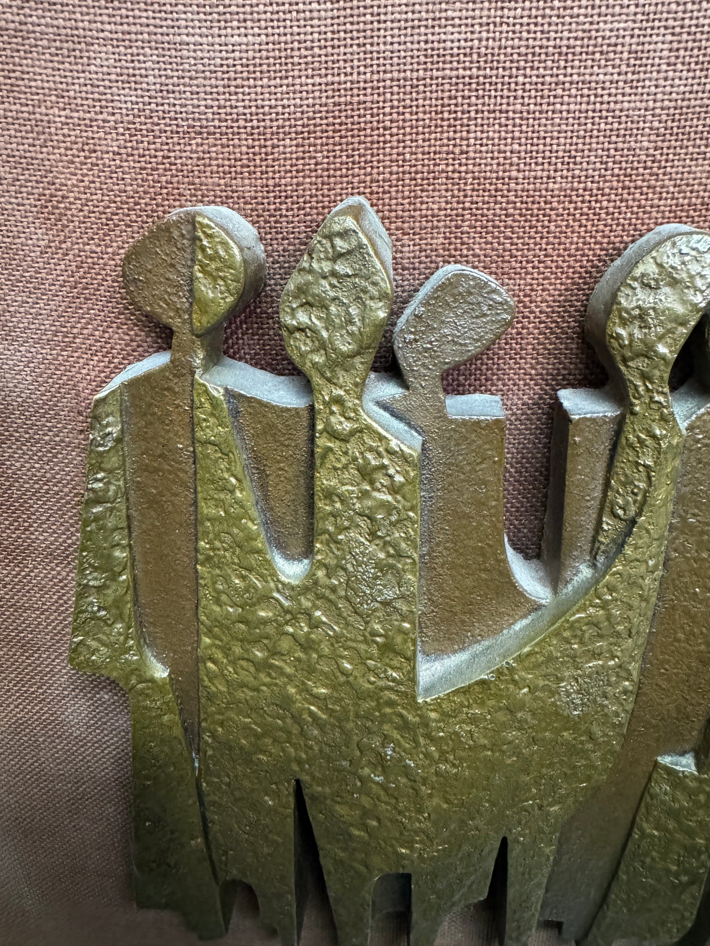 Brutalist Wall Artwork by Giovanni Schoeman – Framed Metal Relief, 73 × 45.5 cm