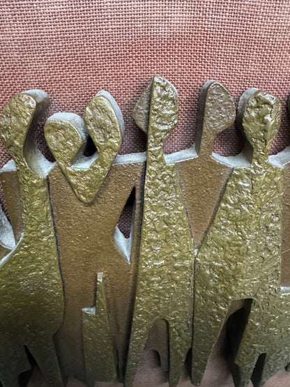 Brutalist Wall Artwork by Giovanni Schoeman – Framed Metal Relief, 73 × 45.5 cm