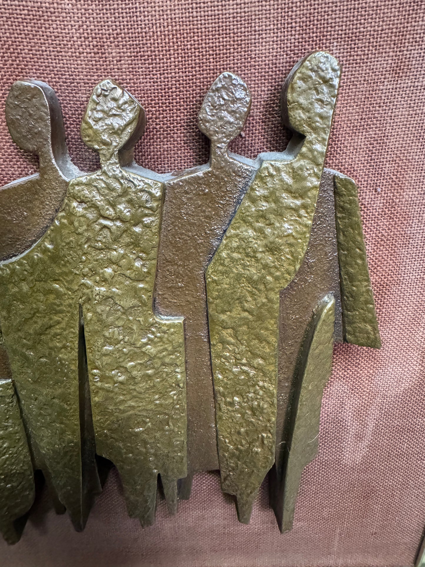 Brutalist Wall Artwork by Giovanni Schoeman – Framed Metal Relief, 73 × 45.5 cm