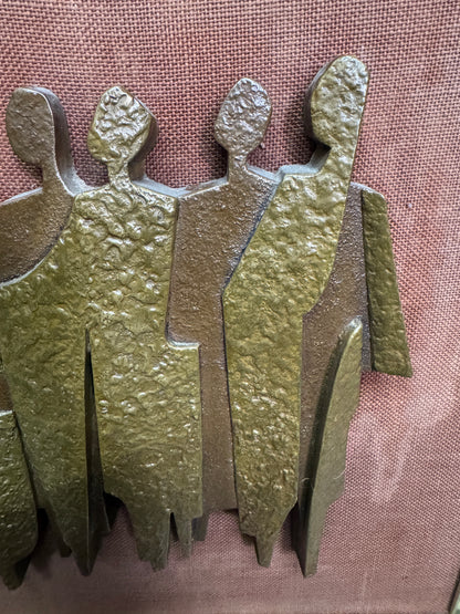 Brutalist Wall Artwork by Giovanni Schoeman – Framed Metal Relief, 73 × 45.5 cm