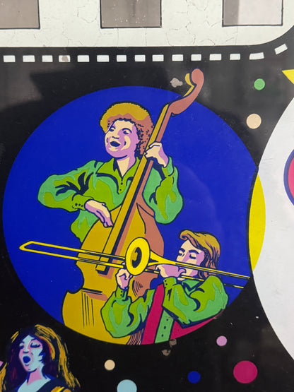 Vintage Super Star Backglass – Original Williams Electronics Pinball Art – 58 × 65 cm