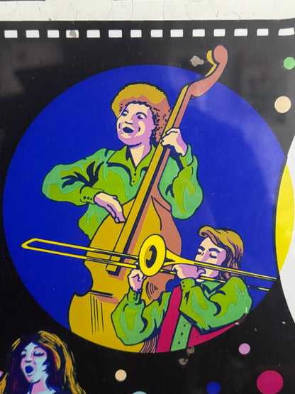 Vintage Super Star Backglass – Original Williams Electronics Pinball Art – 58 × 65 cm