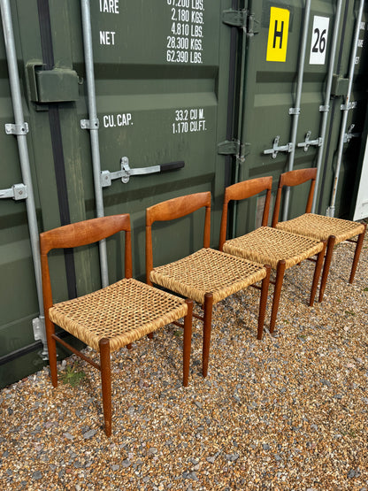 Kurt Ostervig 60s Teak Danish Table & HW Klein for Bramin Chairs