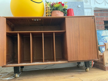 Mid Century Record Cabinet on castors - The odd ball !