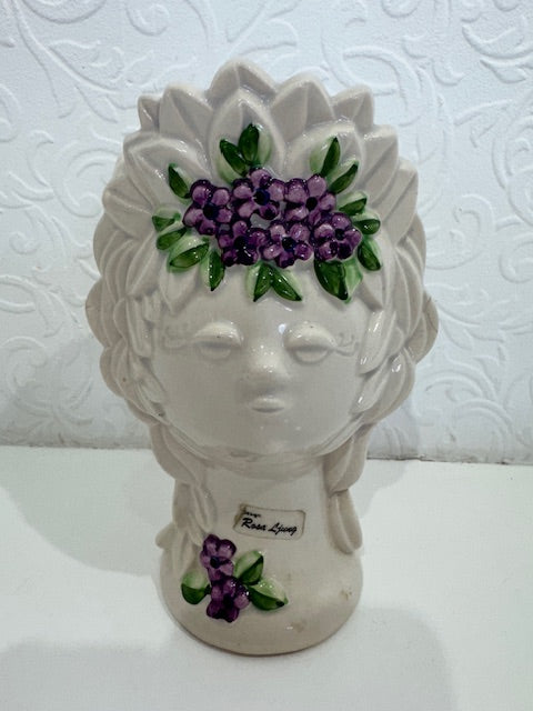 Rosa Ljung : ceramic head vase - mid century