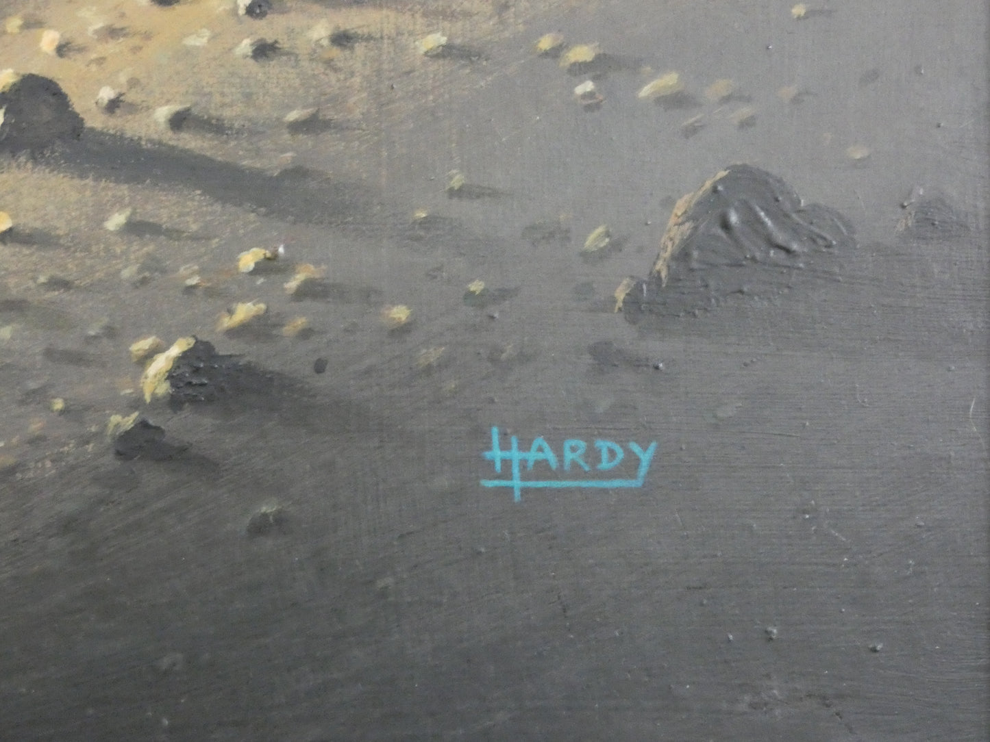 “Sci-Fi Sphinx by David A. Hardy – Vintage 1970s Space Art Print (100 × 58.8 cm) | Surreal Ringed Planet Landscape”