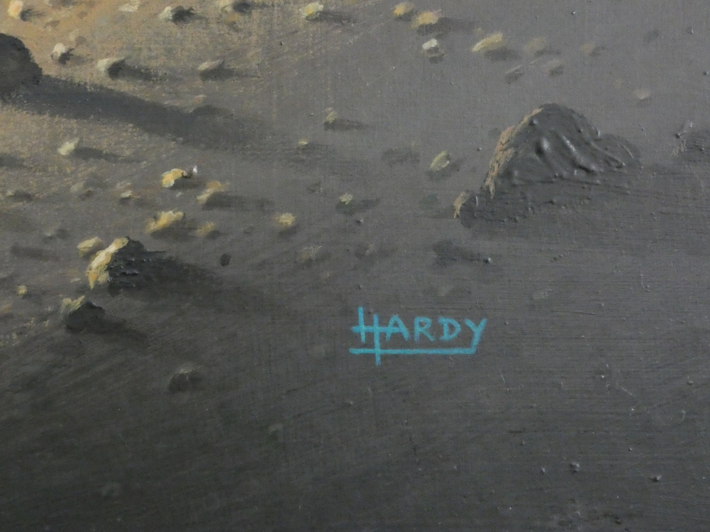 “Sci-Fi Sphinx by David A. Hardy – Vintage 1970s Space Art Print (100 × 58.8 cm) | Surreal Ringed Planet Landscape”