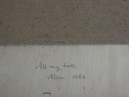 “Vintage Tabby Cat Print by Sheila Flinn – Naive Art ‘Tabby Family’ Style Wall Art (64.5 × 38.8 cm)”