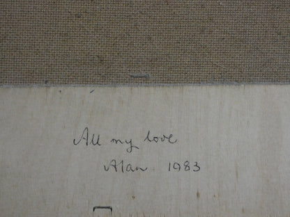 “Vintage Tabby Cat Print by Sheila Flinn – Naive Art ‘Tabby Family’ Style Wall Art (64.5 × 38.8 cm)”