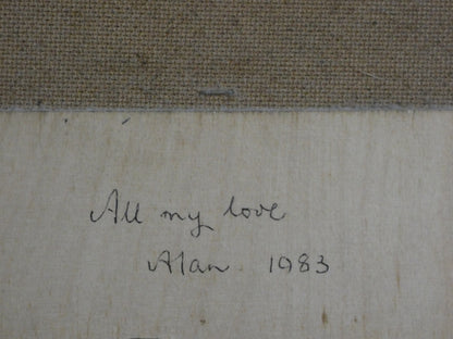 “Vintage Tabby Cat Print by Sheila Flinn – Naive Art ‘Tabby Family’ Style Wall Art (64.5 × 38.8 cm)”