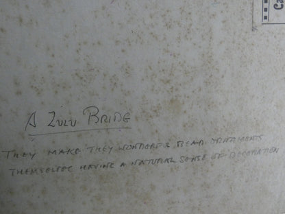 Zulu Bride – Vibrant 1950s Oil Painting on Board by Olge