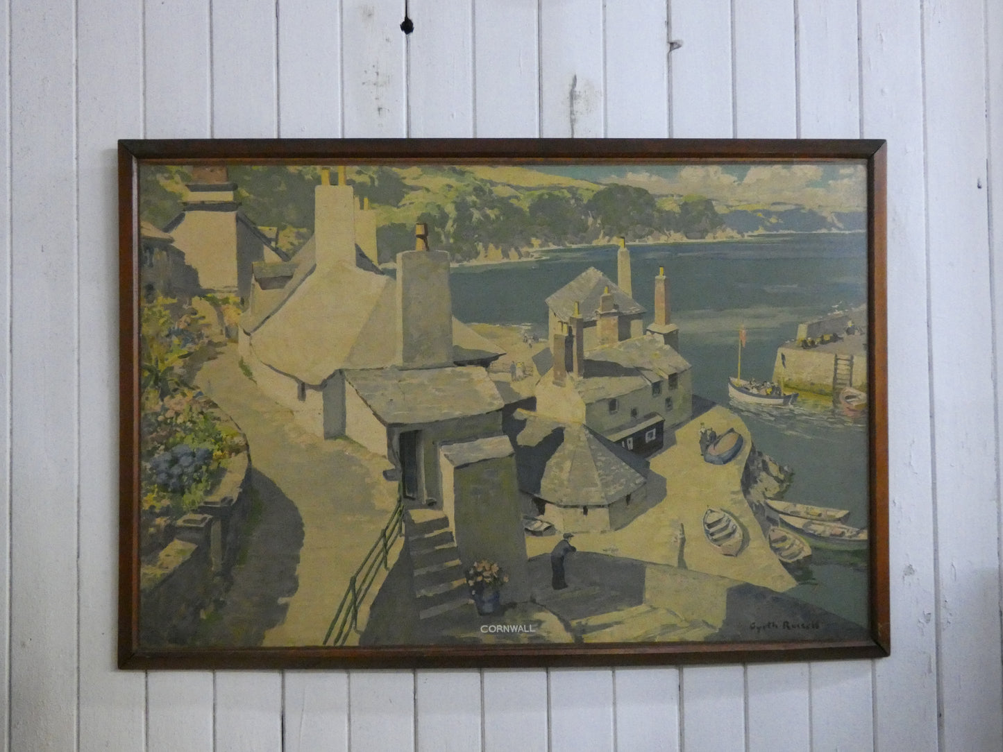 Original 1950s Railway Board Poster Gyrth Russell Penrith Cornwall Antique Sign