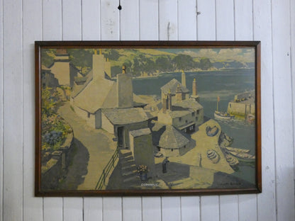 Original 1950s Railway Board Poster Gyrth Russell Penrith Cornwall Antique Sign