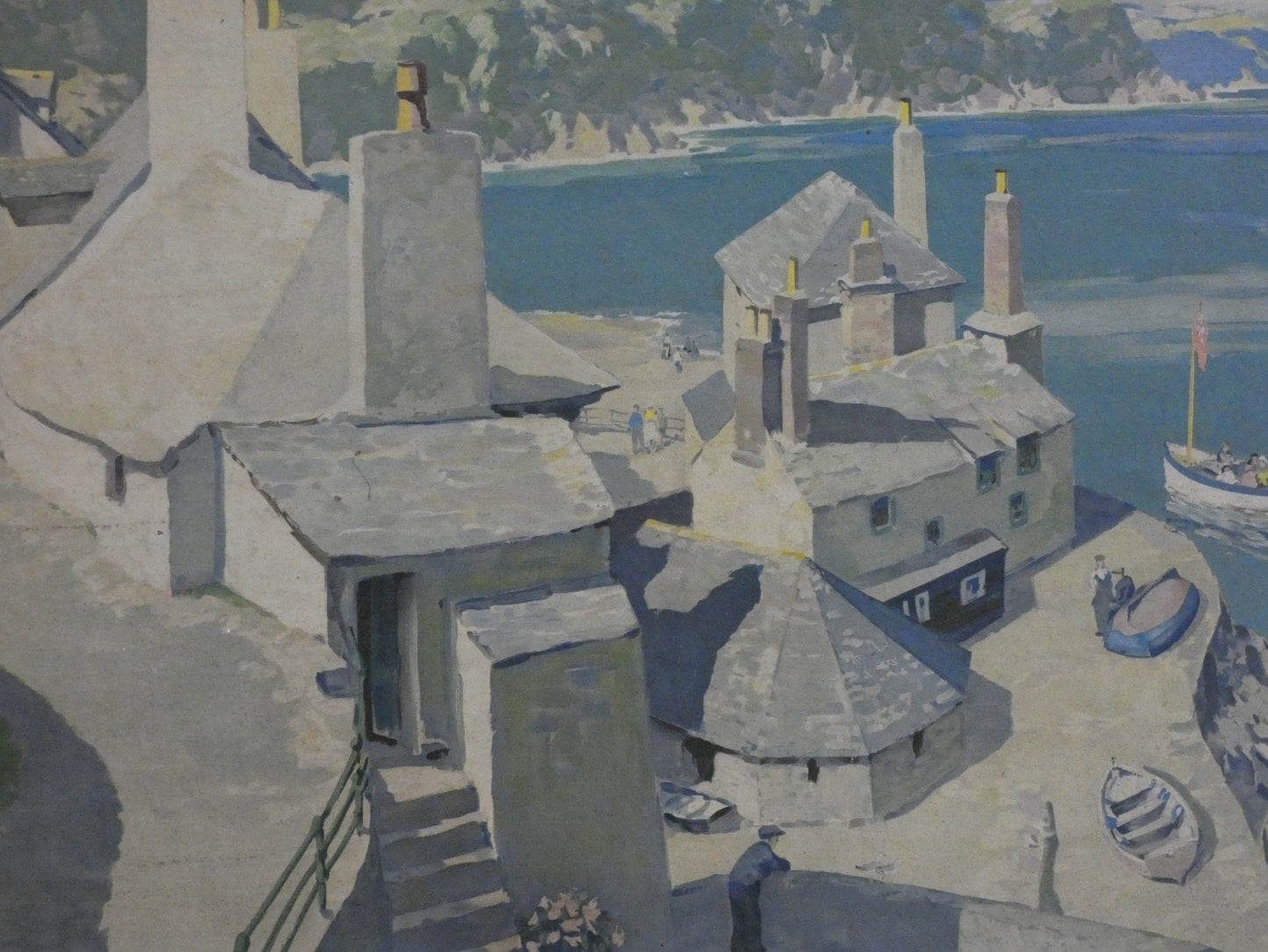 Original 1950s Railway Board Poster Gyrth Russell Penrith Cornwall Antique Sign